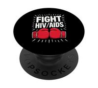 Guantoni da boxe rossi per combattere l'HIV/AID PopSockets PopGrip Adesivo