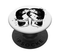Guantoni da pugilato Disegno del pugile dilettante PopSockets PopGrip Adesivo