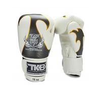 Guantoni Top King Empower Bianco/Argento - in pelle - 10 oz