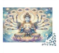 Guanyin delle mille mani Jigsaw Puzzle Impossibili 1000 Pezzi OCCHIO DI BUDDHA Decorazione Per La Casa. Giochi Rilassamento E Intelligence Per Adulti E Ragazzi Da 14 Anni 1000pcs (75x50cm)