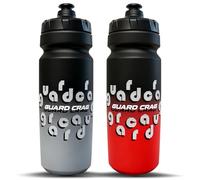 GUARD CRAG Borraccia Sport Bici 2 Pezzi 750ml, Funzione Compressione, Impermeabile & Senza Gusto, Senza BPA PP5, per Ciclismo, Fitness, Escursionismo, Nuoto (Nero/Grigio & Nero/Rosso)