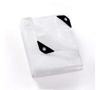 GUARD SHIELD Telo di copertura impermeabile con occhielli Telo a rete 4 x 5 m Trasparente-bianco Telo 150 g/mq Telo in tessuto Telo protettivo Telo multiuso, antistrappo, UV-stabilizzato