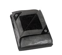 GUARD SHIELD Telone di copertura con occhielli, impermeabile, 4 m x 5 m, grigio, argento/nero, multifunzione, in poliestere, 120 g/㎡, telo protettivo, multiuso, resistente agli strappi, stabilizzato