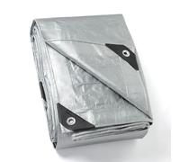 GUARD SHIELD Telone di copertura occhiello impermeabile 4x6 m argento multifunzione poliestere 120 g/㎡ resistente strappi UV-stabilizzato