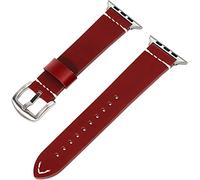 Guarda cinghie iwonow a mano fatta per orologio PU per 38 mm 42 mm 42 mm 44 mm Iwatch Apple Watch Series 4 3 2 1 cinghia da polso a fascia con chiusura in acciaio (colore della fascia: marrone rosso s