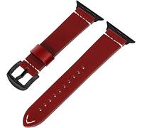 Guarda cinghie iwonow a mano fatta per orologio PU per 38 mm 42 mm 42 mm 44 mm Iwatch Apple Watch Series 4 3 2 1 cinghia da polso a fascia con chiusura in acciaio (colore della fascia: marrone rosso s