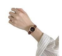 Guarda cinturino in pelle artificiale, braccialetto di polsini di lusso delle donne rotondo, semplice orologio stile moda, orologio rotondo, gioielli di moda squisita gioielli braccialetto braccialett