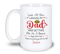 Guarda Come Hai Fatto Atterrare Mio Padre Tazze Di Caffè Divertenti Tazza Colazione Novità Tazza Mug Regali Divertenti Per Regali Di Compleanno Colleghi Festa Della Mamma 330ml