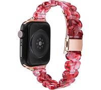 Guarda Crappelli in resina Watchband Fit compatibile con Apple Watch Iwatch Series 1 2 3 4 5 6 SE 44mm 42mm 42mm 38mm da uomo Accessori per braccialetti a banda cinturino da polso (42MMOR44mm 5)