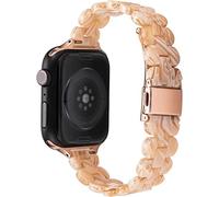 Guarda Crappelli in resina Watchband Fit compatibile con Apple Watch Iwatch Series 1 2 3 4 5 6 SE 44mm 42mm 42mm 38mm da uomo Accessori per braccialetti a banda cinturino da polso (42MMOR44mm 5)