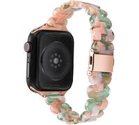 Guarda Crappelli in resina Watchband Fit compatibile con Apple Watch Iwatch Series 1 2 3 4 5 6 SE 44mm 42mm 42mm 38mm da uomo Accessori per braccialetti a banda cinturino da polso (42MMOR44mm 5)