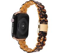 Guarda Crappelli in resina Watchband Fit compatibile con Apple Watch Iwatch Series 1 2 3 4 5 6 SE 44mm 42mm 42mm 38mm da uomo Accessori per braccialetti a banda cinturino da polso (42MMOR44mm 5)