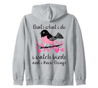 Guarda Gli Uccelli Sanno Cose Minimalista Cortile Uccello Felpa con Cappuccio