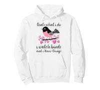 Guarda Gli Uccelli Sanno Cose Minimalista Cortile Uccello Felpa con Cappuccio