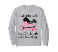 Guarda Gli Uccelli Sanno Cose Minimalista Cortile Uccello Maglia a Manica