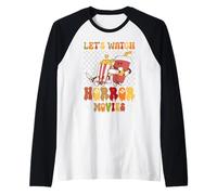 Guarda i Film Horror Halloween Scheletro Fantasma Divertente Maglia con Maniche Raglan