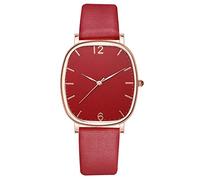 Guarda il cane che corre al quarzo di colore cinturino in pelle solido orologi per le donne orologio sportivo, Rosso, misura unica