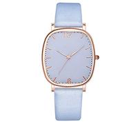 Guarda il cane che corre al quarzo di colore cinturino in pelle solido orologi per le donne orologio sportivo, blu cielo, misura unica