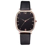 Guarda il cane che corre al quarzo di colore cinturino in pelle solido orologi per le donne orologio sportivo, Nero , misura unica