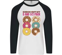 Guarda il Mio 5 1/2 Confezione Divertente Donut Cibo Palestra Uomo L/S T-Shirt