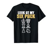 Guarda il mio six pack battuta scacchi divertente Maglietta