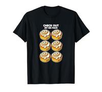 Guarda Il Mio Six Pack Cinnamon Bun Divertente Maglietta