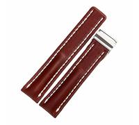 Guarda il pulsante della fascia Pushle Watch Strap Sostituzione della fascia d'oro per Breit & Ling Avia-Tor Chrono & Graph AB012012 Aven-Ger-Black 20mm/Brown/22mm