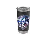Guarda il Sky UFO UAP Alien Visitor Enthusiast Bicchiere termico in acciaio inox doppia parete