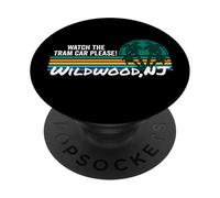 Guarda il tram Car Please Wildwood New Jersey NJ Palm Trees PopSockets PopGrip Adesivo
