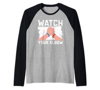 Guarda il tuo braccio di lottatore del gomito Wrestle Arm Wrestling Maglia con Maniche Raglan
