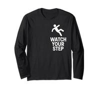 Guarda Il Tuo Passo | Slogan sulla Sicurezza meteorologica per superfici scivolose Maglia a Manica