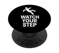 Guarda il tuo passo | Slogan sulla sicurezza meteorologica per superfici scivolose PopSockets PopGrip Adesivo