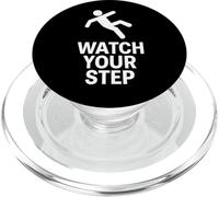 Guarda il tuo passo | Slogan sulla sicurezza meteorologica per superfici scivolose PopSockets PopGrip per MagSafe