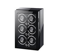 Guarda il vento per orologi per la scatola del display per orologio automatico maschile e femminile con orologi per orologi a LED Light Regolable Motors Orologio per pianoforte, 9+0, legno ebano