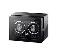 Guarda il vento per orologi per la scatola del display per orologio automatico maschile e femminile con orologi per orologi a LED Light Regolable Motors Orologio per pianoforte, 9+0, legno ebano