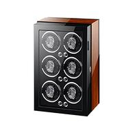 Guarda il vento per orologi per la scatola del display per orologio automatico maschile e femminile con orologi per orologi a LED Light Regolable Motors Orologio per pianoforte, 9+0, legno ebano