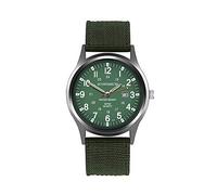 Guarda la moda geometrica rotonda con orologio da uomo in nylon con funzione creativa al quarzo calendario Watch(D, One Size)