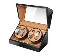 Guarda la Scatola di avvolgitore per Orologio Automatico avvolgitore 4 silenziosa Guscio di Legno di Legno per Pianoforte Esterno Cuscini di Orologi Flessibili per Uomo Orologio da Donna, d Watch