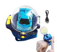 Guarda l'auto giocattolo telecomandata, l'auto RC controllata dal polso | Piccola auto da corsa con orologio RC | Orologio giocattolo per auto con segnale forte a 2,4 GHz per ragazze, adolescenti e ba