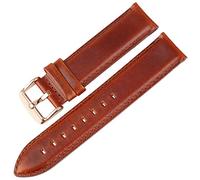 Guarda pelle White Band Con Cinturino in oro rosa Chiusura cinturino 16 millimetri 17 millimetri 18 millimetri 20mm, lightbrown Rg 19mm