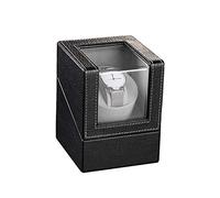 Guarda Winder Automatico orologio singolo avvolgimento avvolgimento orologio orologio in pelle a prova di polvere scatola in pelle fatta a mano - Black/marrone, marrone orologio winder con forza