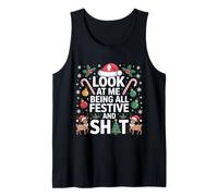 Guardami Che Sono Tutto festoso e festeggia Renna Fun Canotta