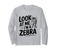 Guardami, Sono Una Zebra, Divertente Amante degli Animali Maglia a Manica