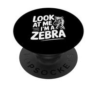 Guardami, sono una zebra, divertente amante degli animali PopSockets PopGrip Adesivo