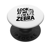 Guardami, sono una zebra, divertente amante degli animali PopSockets PopGrip Adesivo