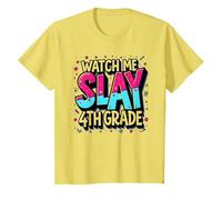 Guardami Uccidere Vibrant School Spirit di Quarta elementare, Quarta elementare Maglietta, Bambini, Limone, 6 Anni