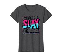 Guardami Uccidere Vibrant School Spirit di Quarta elementare, Quarta elementare Maglietta, Donna, Grigio Scuro, XS