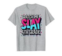 Guardami Uccidere Vibrant School Spirit di Quarta elementare, Quarta elementare Maglietta, Uomo, Grigio Melange, 3XL