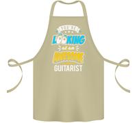 Guardando At Un Bellissimo Chitarrista Chitarra Cotone Grembiule 100% Biologico