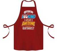 Guardando At Un Bellissimo Chitarrista Chitarra Cotone Grembiule 100% Biologico